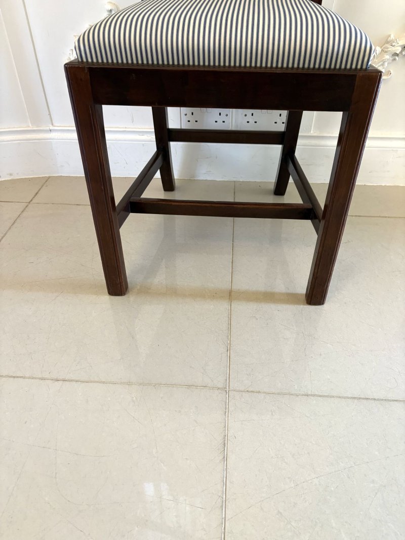 Set of 8 Antique Edwardian Quality Mahogany Dining Chairs - Image 13